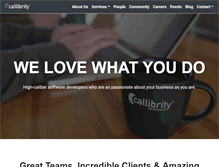 Tablet Screenshot of callibrity.com